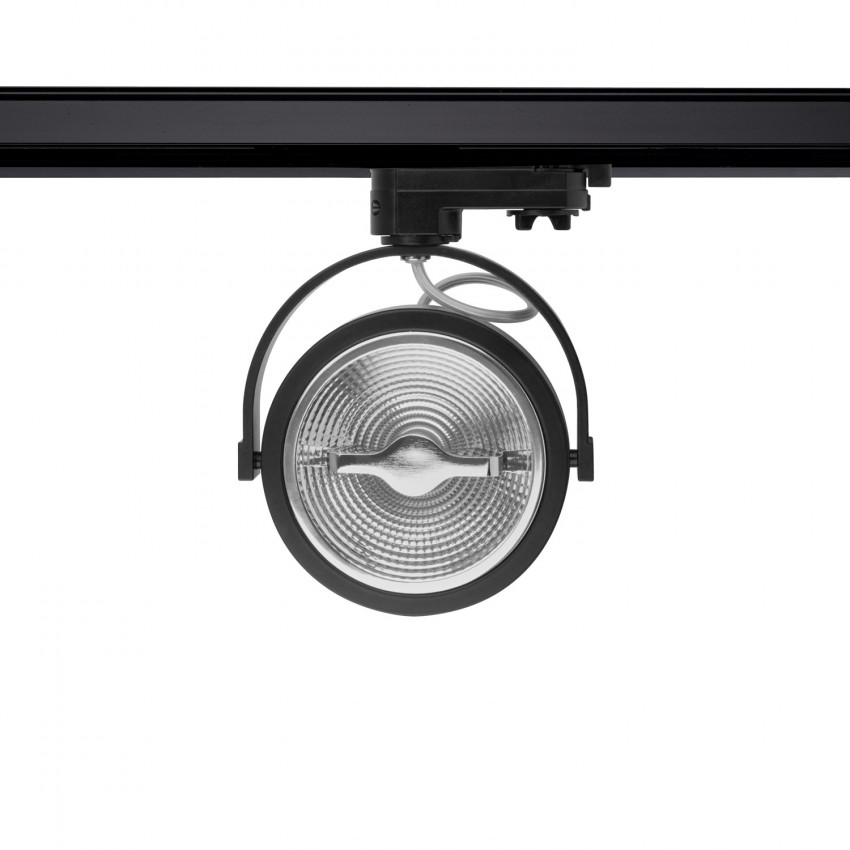Spotlight AR111 CREE Zwart LED 15W Dimbaar voor Driefasige Rail