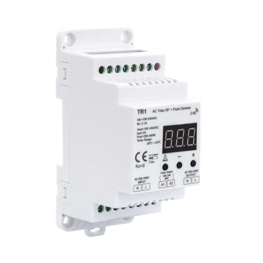 Regulador Universal LED Triac para Carril Din