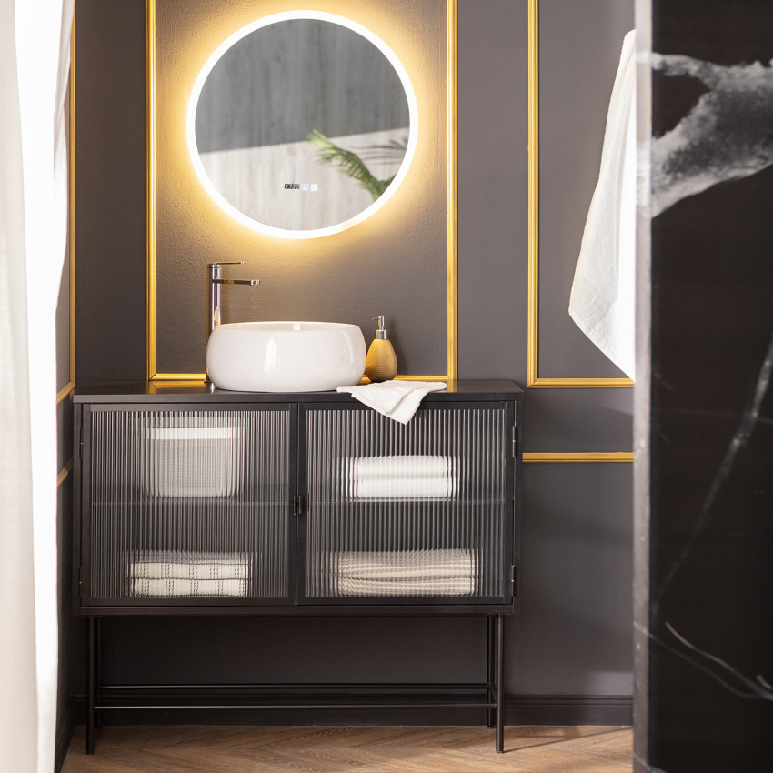 Badkamer Spiegel met LED Licht en Anti-condens Ø60 cm Palolem 