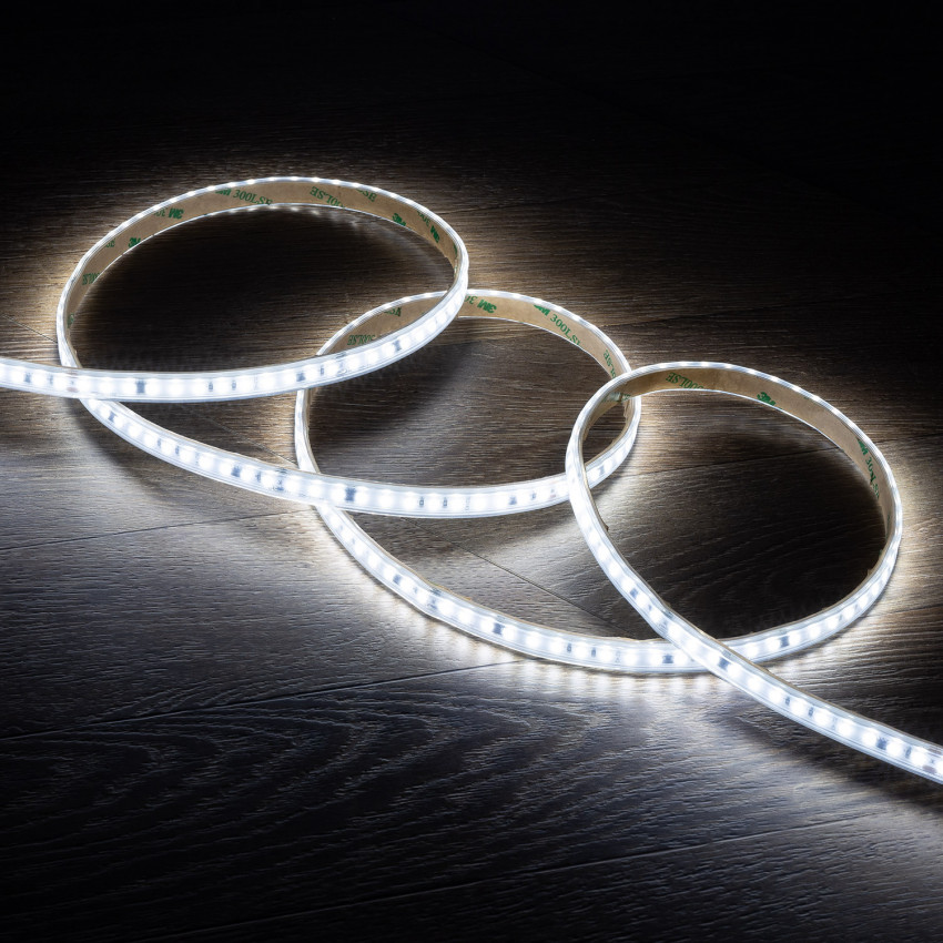 LED Strip Dimbaar Zelfregulerend 220V AC 120 LED/m Koel Wit IP65 High Lumen in te korten om de 10 cm Breedte 12mm