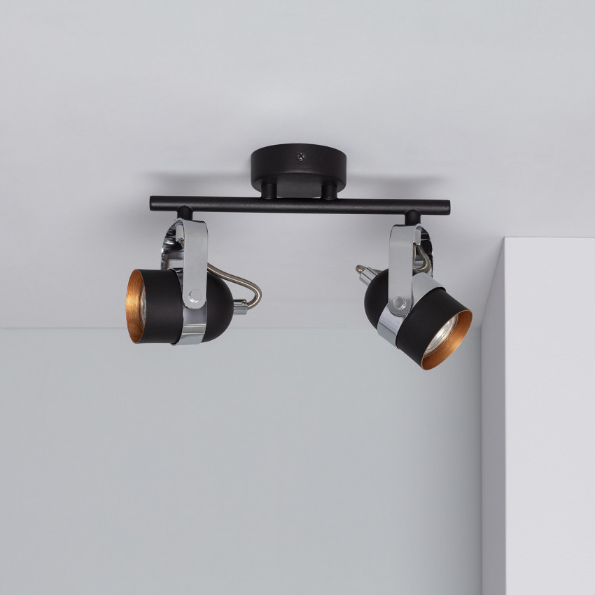Foco Orientable Siner 2x Negro