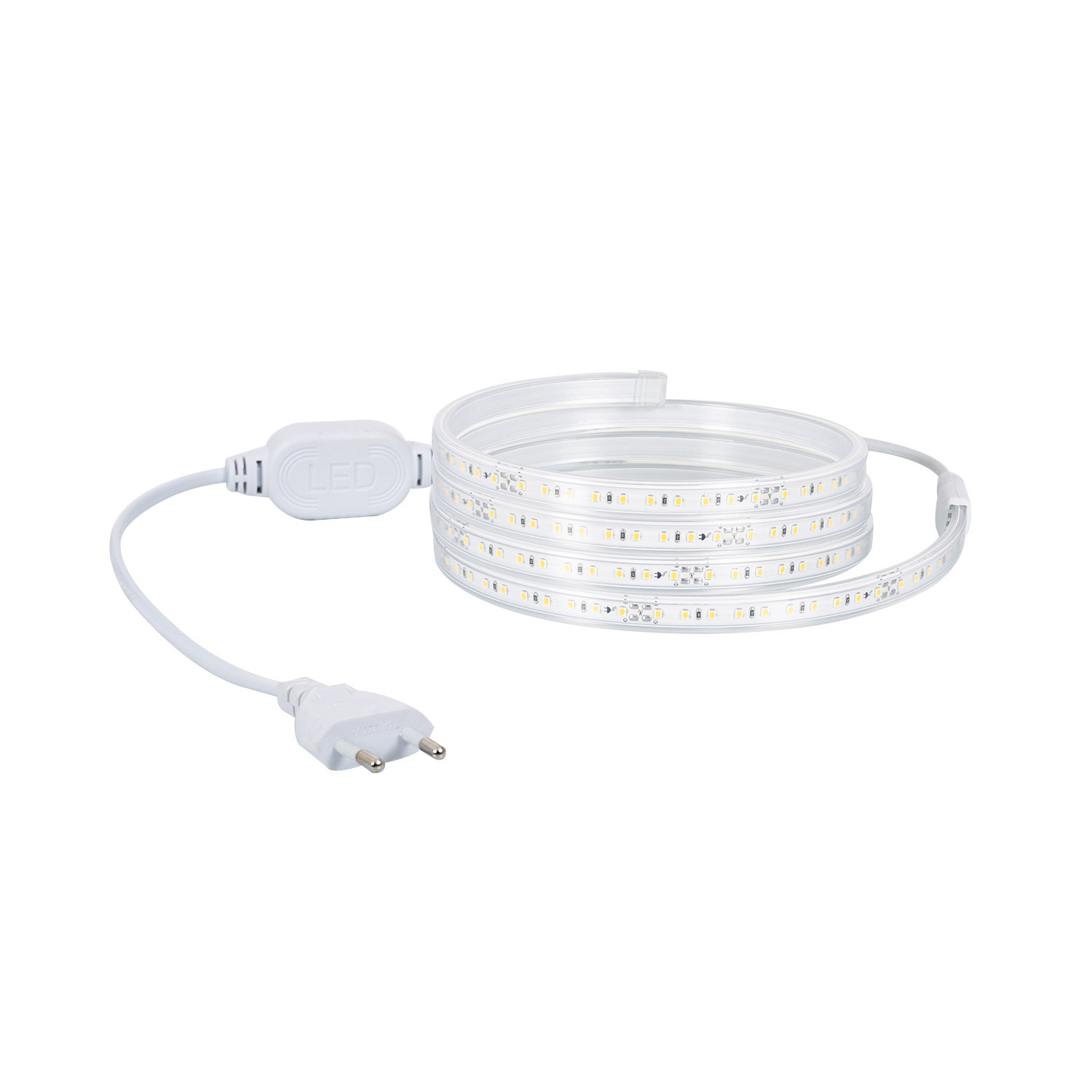 LED Strip Dimbaar 220V AC 100 Warm Wit IP67 Op maat om de 25 cm Breedte 14mm - Ledkia
