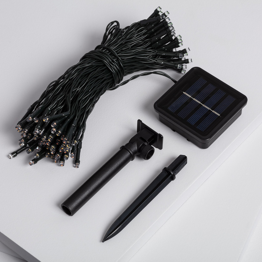 Guirnalda SnowFlakeBalls LED con Cargador Solar 