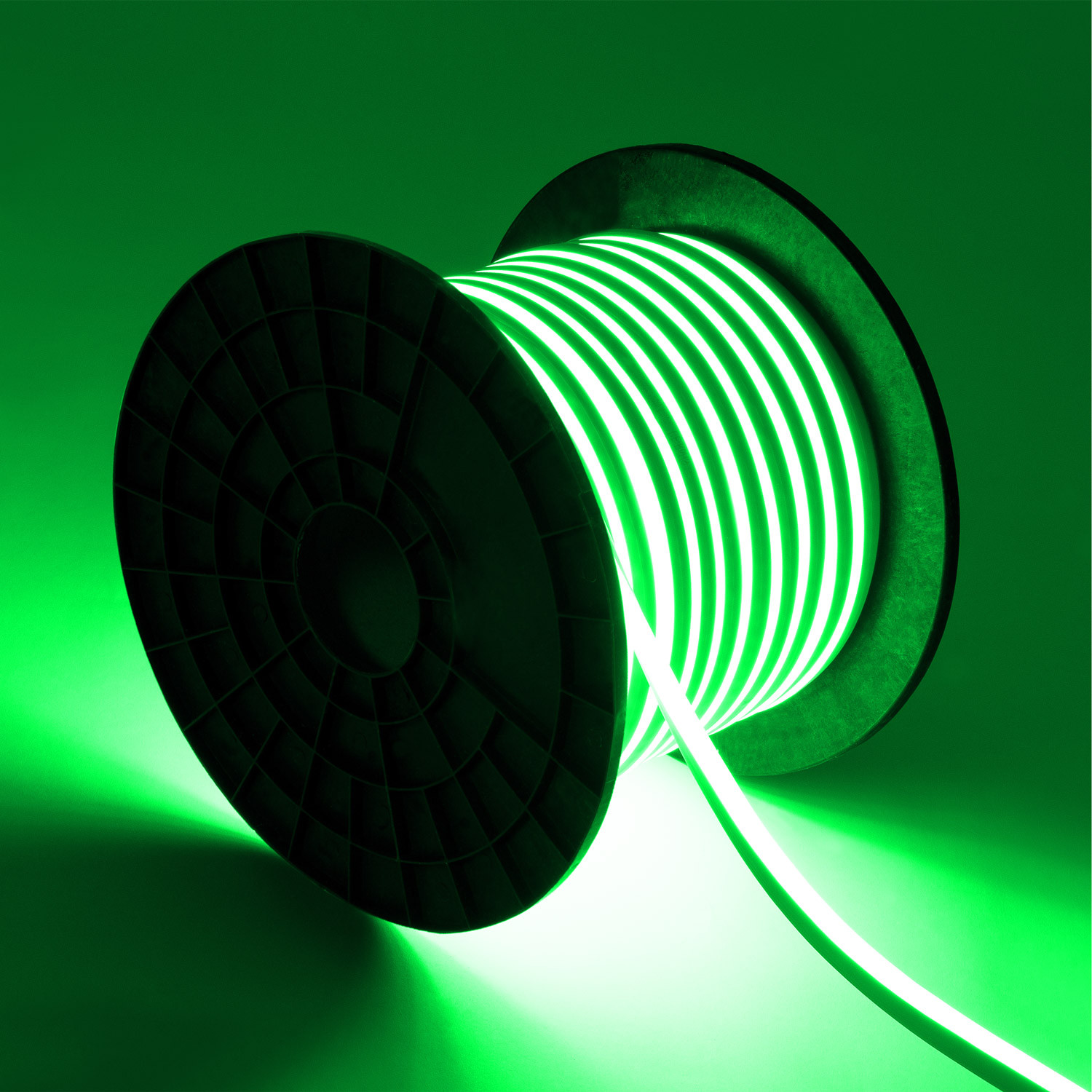 Lui enthousiasme door elkaar haspelen LED Strip Neon Flexibel Dimbaar Groen 120LED/m 50m IP65 - Ledkia