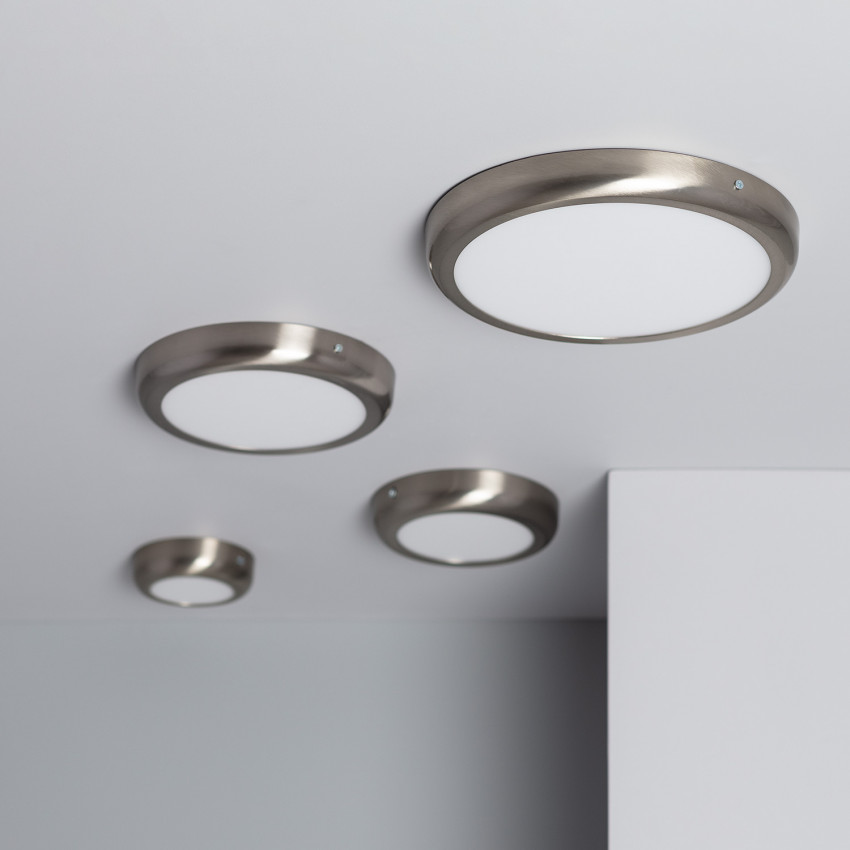 Plafón LED Circular Silver Design 6W