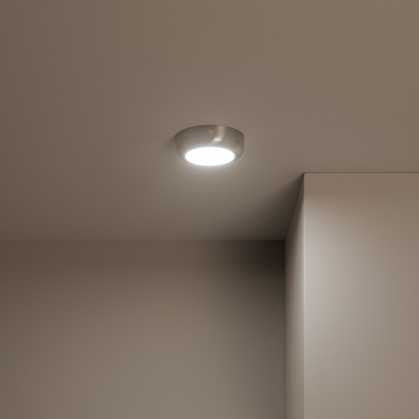 Plafón LED Circular Silver Design 6W