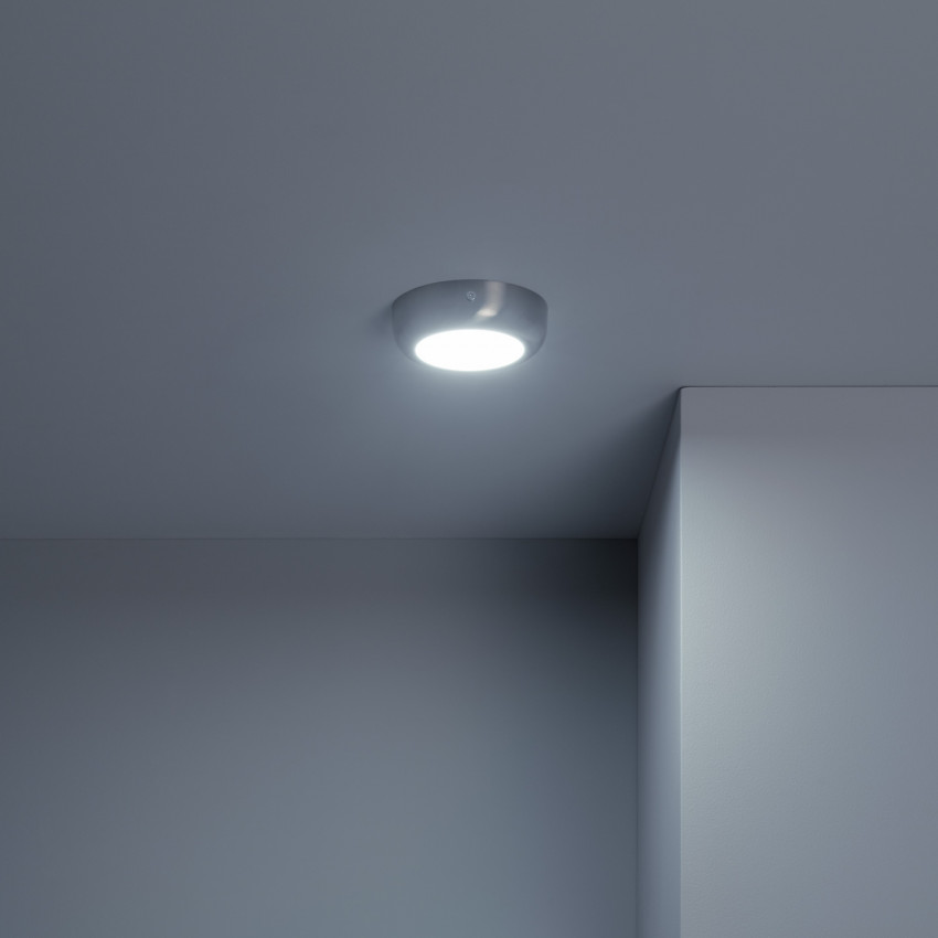 Plafón LED Circular Silver Design 6W