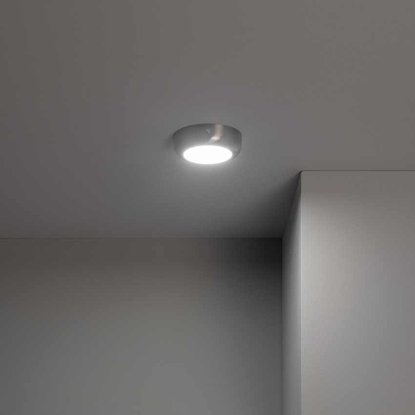 Plafón LED Circular Silver Design 6W