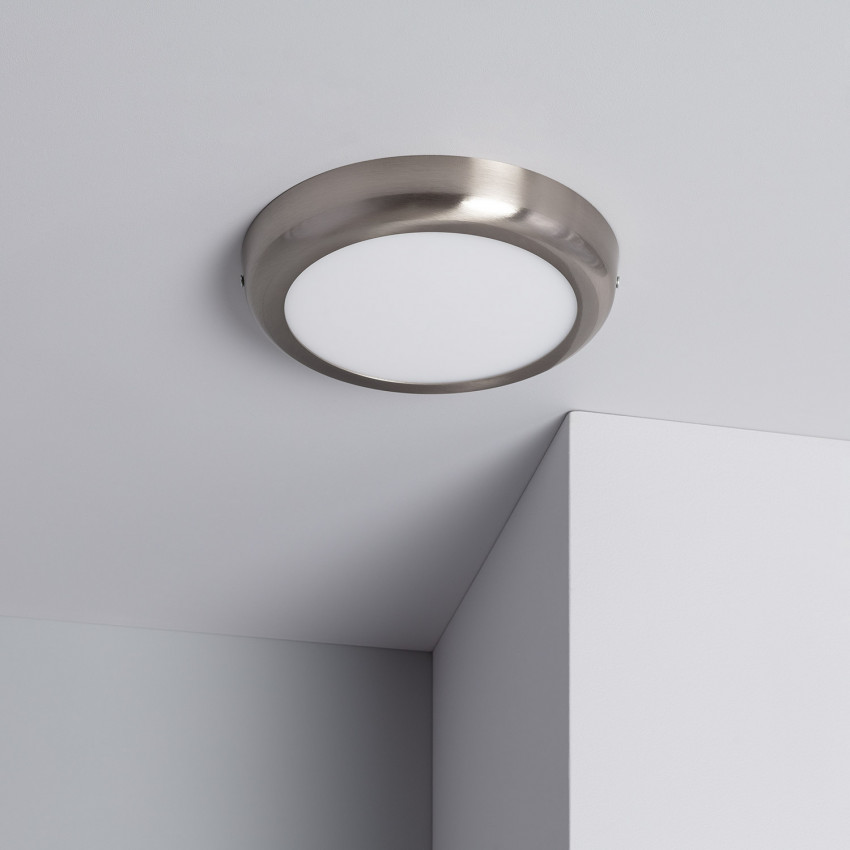 Plafondlamp 18W LED Rond Metaal Silver design  Ø225 mm