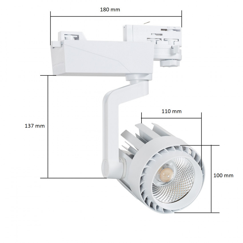Foco LED Dora 30W Blanco para Carril Trifásico