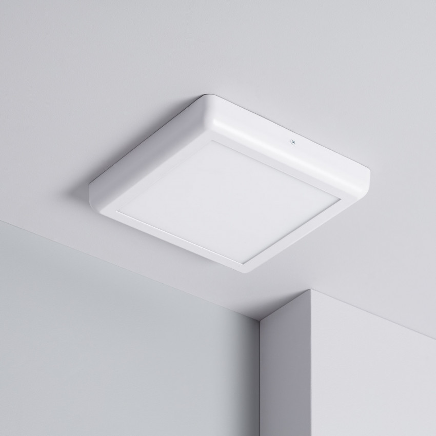 waardigheid buitenspiegel Bevestiging Plafondlamp 6W LED Metaal Vierkant Wit Design 122x122 mm - Ledkia