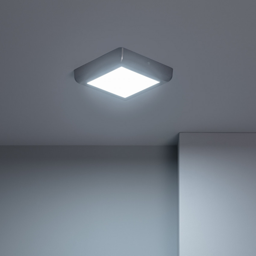 Plafón LED Cuadrado Silver Design 12W