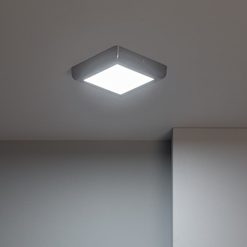 Plafón LED Cuadrado Silver Design 12W