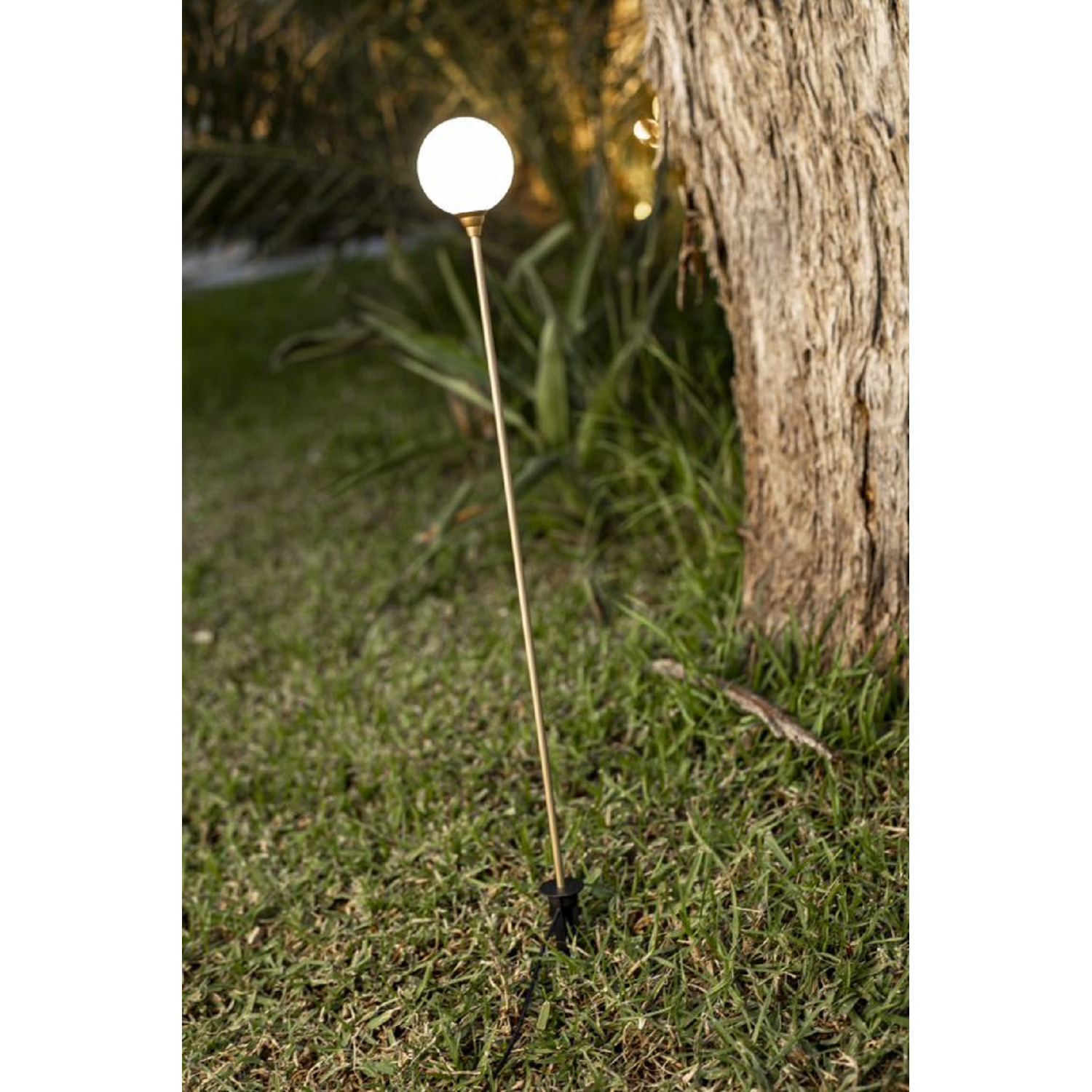 Tuinverlichting LED Bruna 80 1 Solar + Battery Brass - Ledkia