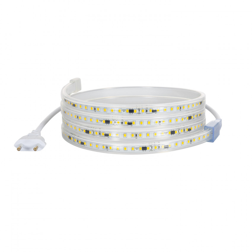 Tira LED  220V AC 120 LED/m Blanco Cálido IP65 a Medida Corte cada 10 cm