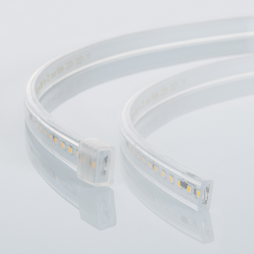 Tira LED  220V AC 120 LED/m Blanco Cálido IP65 a Medida Corte cada 10 cm