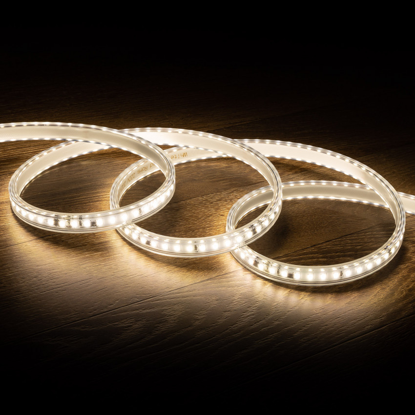 LED Strip  Dimbaar 220V AC 120 LED/m Helder Wit IP65 in te korten om de 10 cm Breedte 14mm