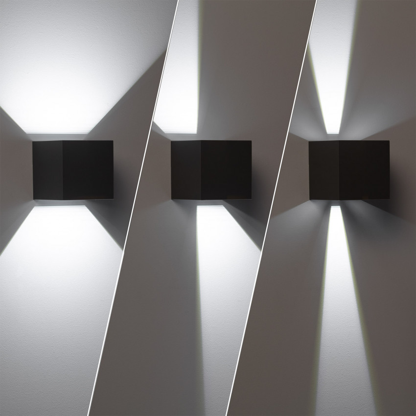 Aplique LED New Eros 6W Negro Iluminación Doble Cara