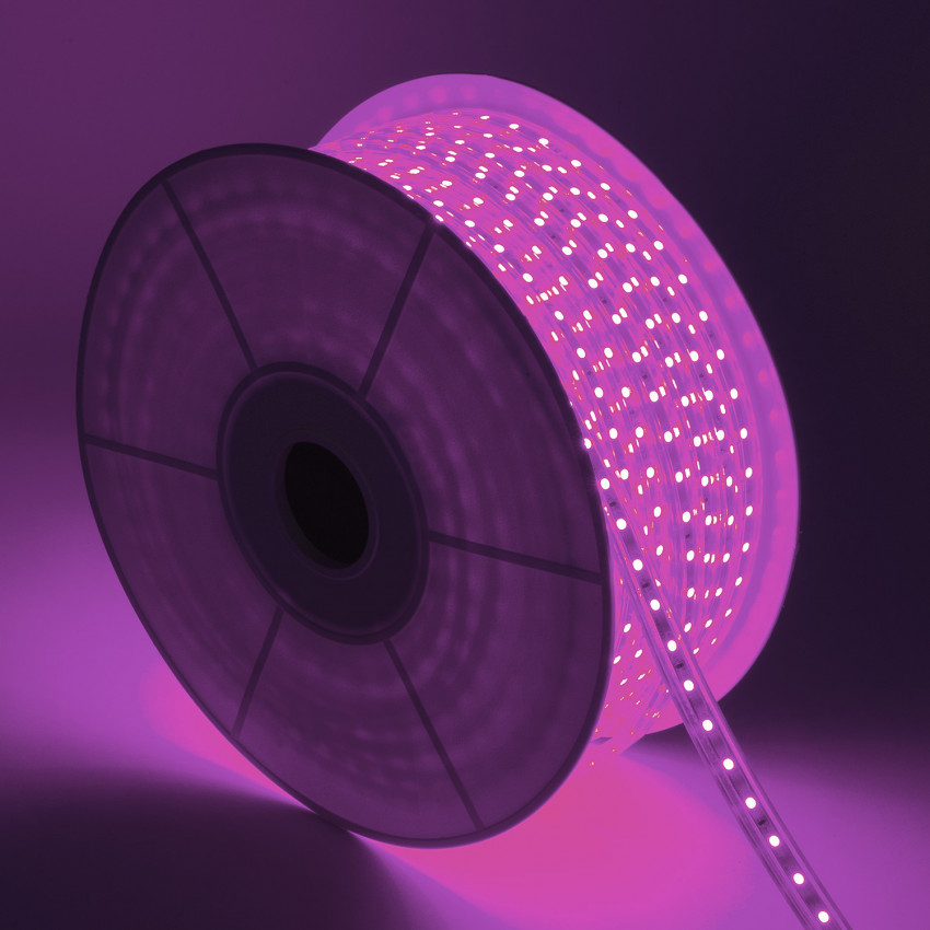 LED Strip Violet Dimbaar 220V AC 60 LED/m 50m In te korten om de 100cm Breedte 14mm
