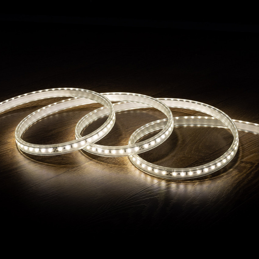 LED Strip Dimbaar 220V AC 100 LED/m Helder Wit IP67 Op maat om de 25 cm Breedte 14mm