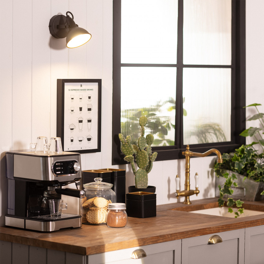 Foco Orientable Emer Negro