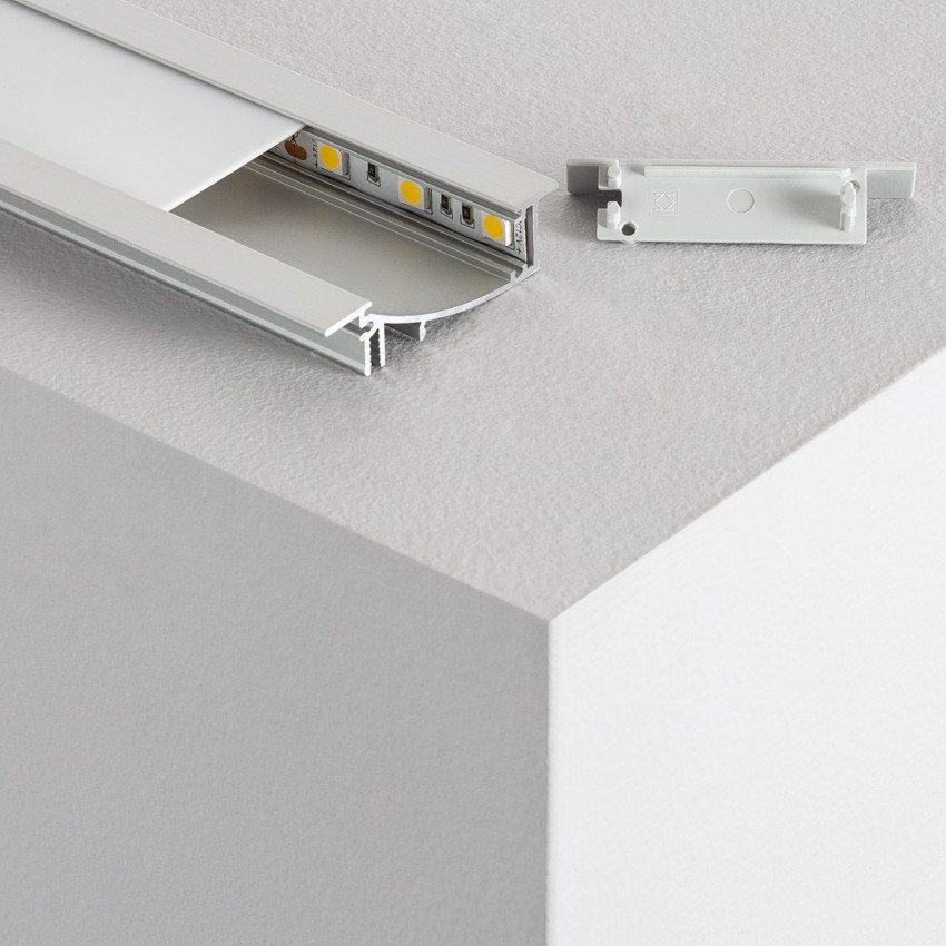 Inbouw Profiel Aluminium 1m Diffuus Licht voor LED Strips tot 10 mm