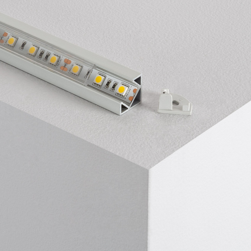 Aluminium Hoekprofiel 1m voor LED strips tot 10 mm