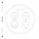 Base Múltiple 4 Enchufes Tipo F Schuko + 2 USB-A 1.5m  SIMON BM642103