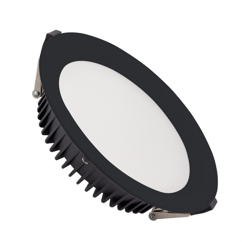 Downlight LED 20W SAMSUNG New Aero Slim 130 lm/W Microprismatisch (UGR17) LIFUD Zwart Zaagmaat Ø 155 mm 