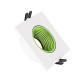 Aro Downlight Cuadrado Basculante de Colores para Bombilla LED GU10 Corte Ø75 mm