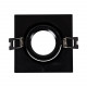 Aro Downlight Cuadrado Basculante para Bombilla LED GU10 Corte Ø75 mm