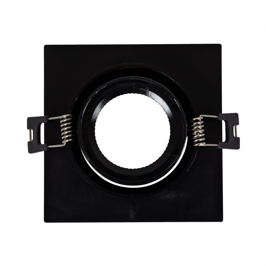 Aro Downlight Cuadrado Basculante para Bombilla LED GU10 Corte Ø75 mm