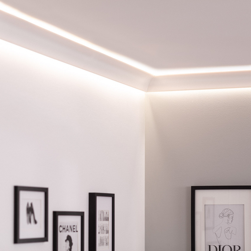 Sierlijst voor 2 LED Strips 2m Boog