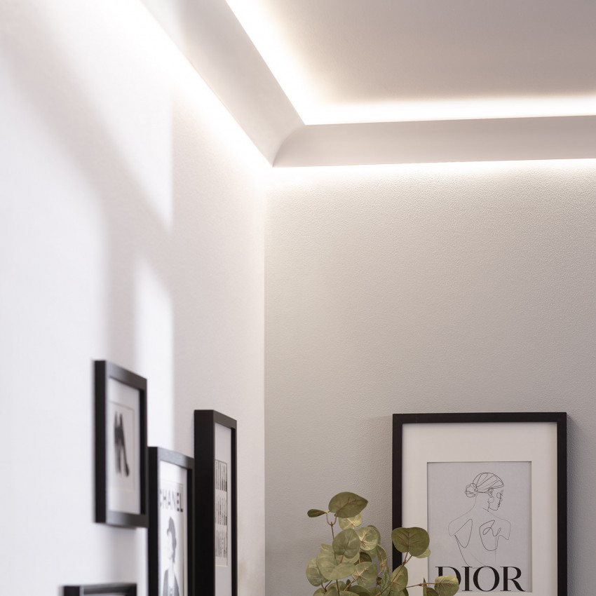 Sierlijst voor 2 LED Strips 2m Boog Design