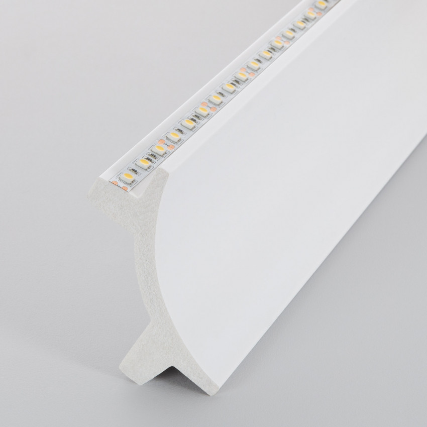 Moldura de Esquina Arco Iluminación Difusa 2m para 2 Tiras LED Design
