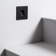 Baliza LED 2W Cuadrado de Aluminio Negro IP65 Grasset
