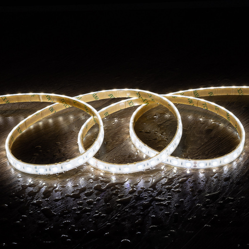 LED Strip 24V DC SMD5050 60LED/m 5m IP68 Onderdompelbaar Breedte 12mm in te korten om de 10cm