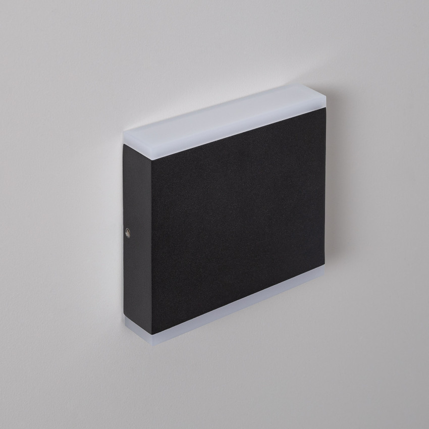 Wandlamp Outdoor  LED 6W Dubbelzijdig Verlichting  Vierkant Zwart Orus