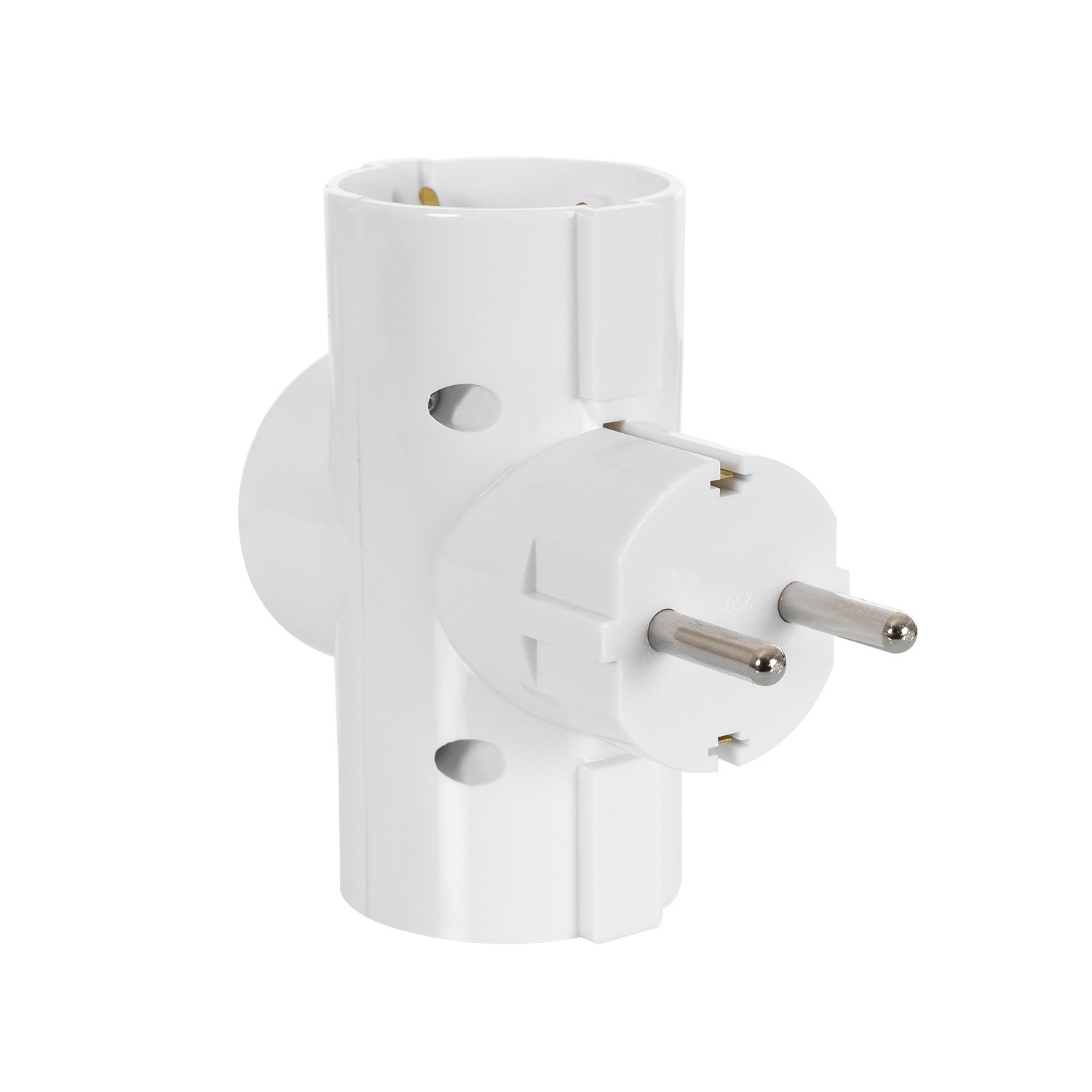 Stekker met 3 Stopcontacten Type F Schuko Cruz Ledkia