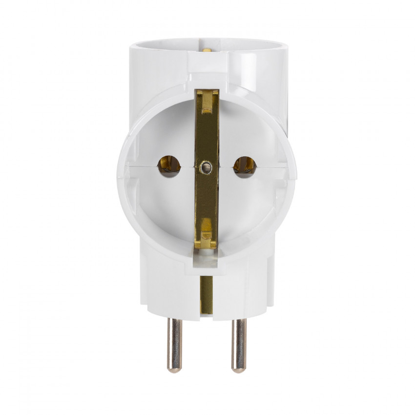Stekker met 3 Stopcontacten Type F Schuko Cruz Ledkia