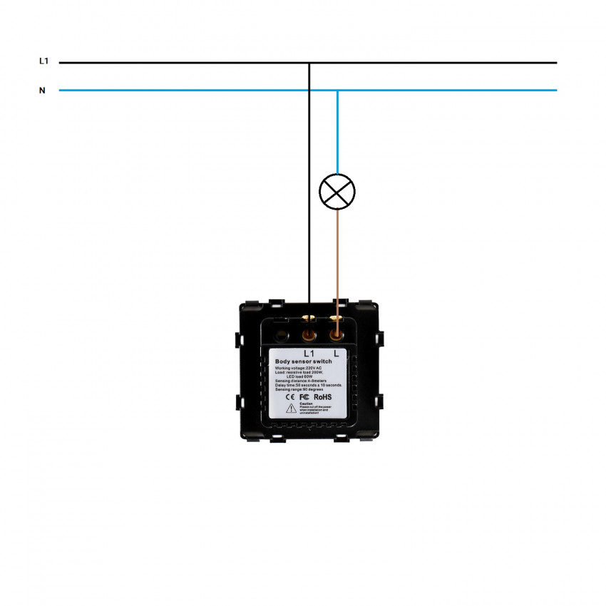 Interruptor Detector de Movimiento IR para Mecanismo Modern