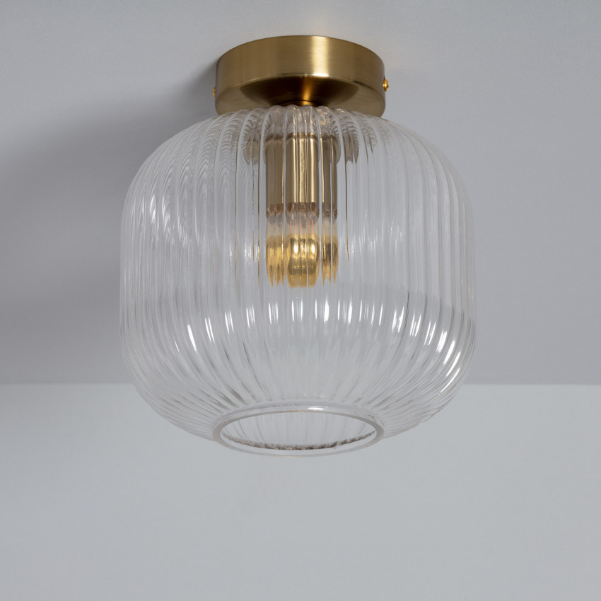 Plafondlamp  van Metaal en Glas Amphora 