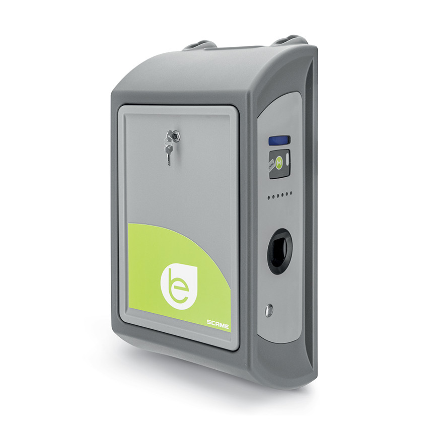 Cargador para Coche Eléctrico SCAME OCPP 22kW Trifásico Pared con 2 Tomas 204.WD23B-T2T2A