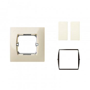 Kit  Wisselschakelaar Simple Smal Dubbel SIMON 27 Zwart