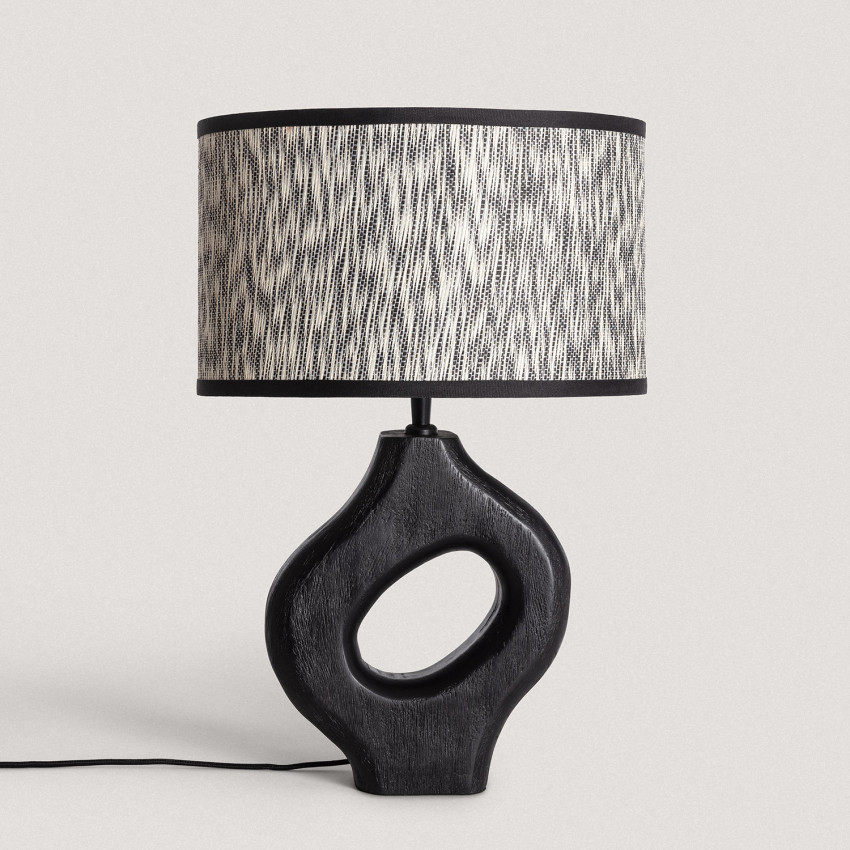 Tafellamp van Hout Dhara ILUZZIA  