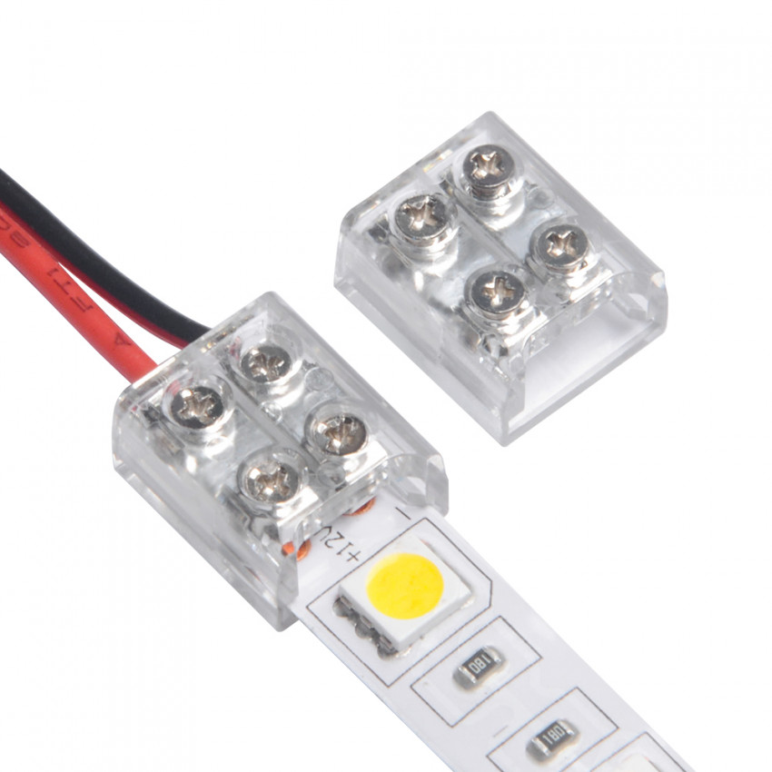 LED Strip Connector 12/24V DC kabel met Schroef