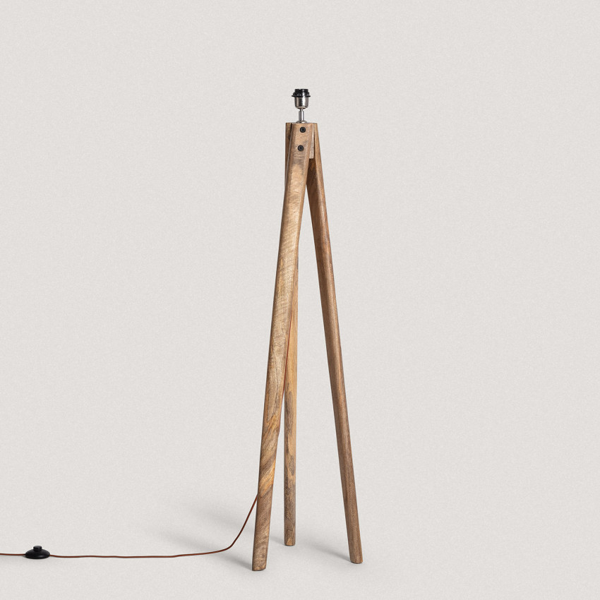 Tafellamp Voet van Hout Kumar ILUZZIA