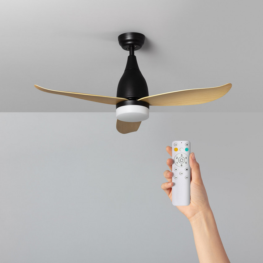 Plafondventilator LED Dhoti Zwart 110cm Motor DC
