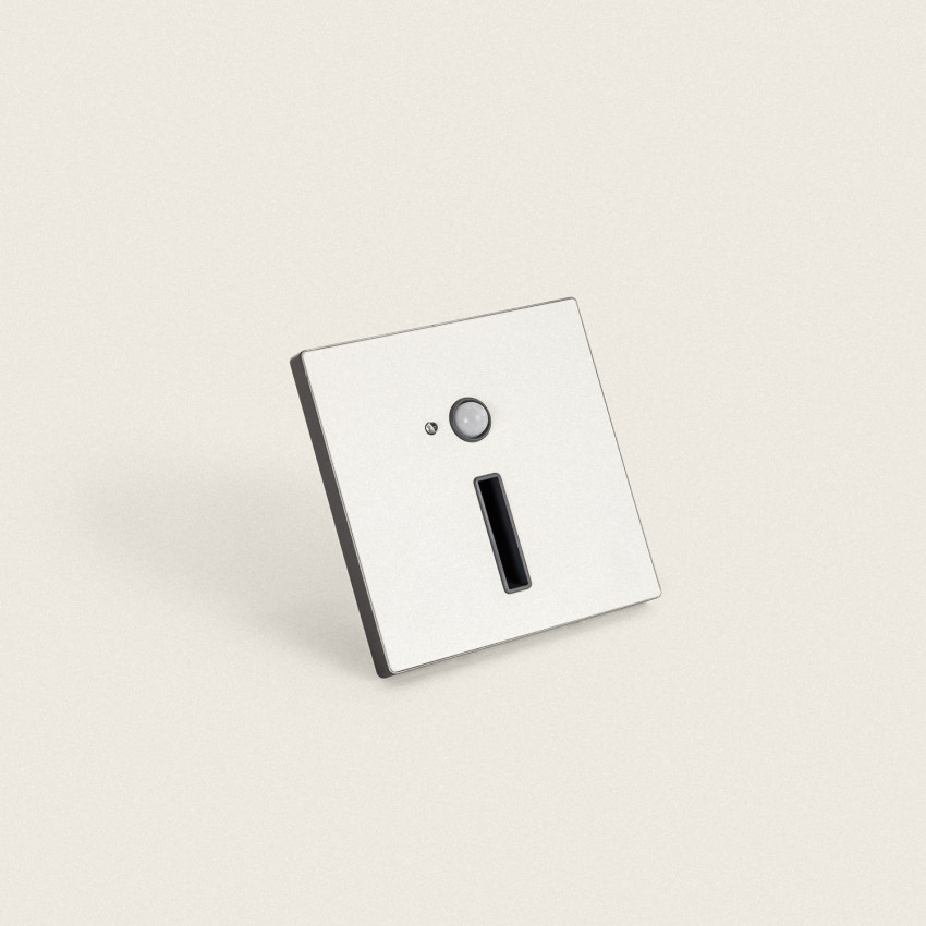 Baliza de Pared LED 1.5 W Empotrable con Sensor PIR Apok Blanco