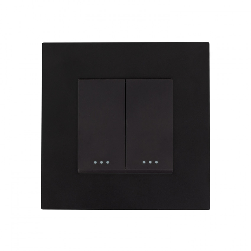 Interruptor Doble Pulsador con Marco PC Modern